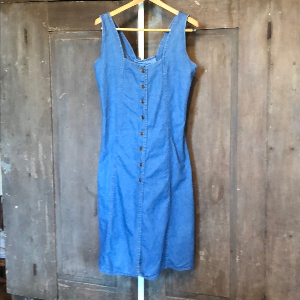 Vintage denim jumper dress